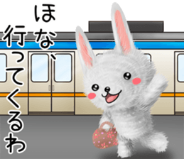 Rabbit stuffed kansaiben early summer sticker #11820032