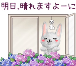 Rabbit stuffed kansaiben early summer sticker #11820036