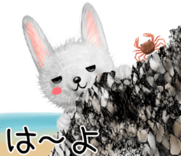 Rabbit stuffed kansaiben early summer sticker #11820038