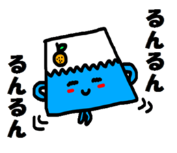 Mt. Fuji and a Mandarin orange sticker #11822017