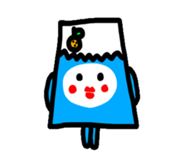 Mt. Fuji and a Mandarin orange sticker #11822047