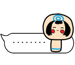 Of a Japanese wooden doll,it sprouts sticker #11822545