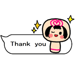 Of a Japanese wooden doll,it sprouts sticker #11822554