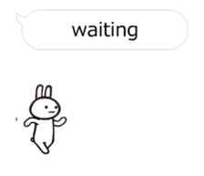 Full rabbit will move(balloon ) sticker #11824216