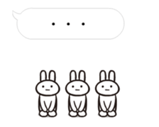 Full rabbit will move(balloon ) sticker #11824219