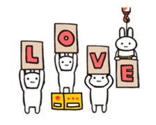 Full rabbit will move(balloon ) sticker #11824235