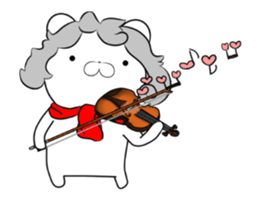 Moving Musician Bear sticker #11824564