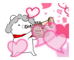 Moving Musician Bear sticker #11824565