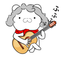 Moving Musician Bear sticker #11824569