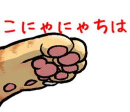 tabby cat paw sticker #11825624