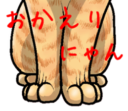 tabby cat paw sticker #11825629