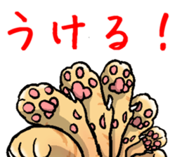 tabby cat paw sticker #11825634
