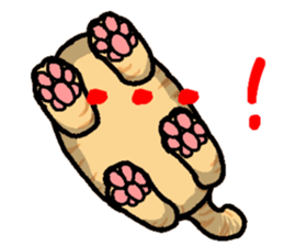 tabby cat paw sticker #11825646