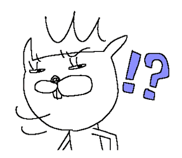 Rabbit and Cat 1 sticker #11825875