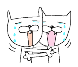 Rabbit and Cat 1 sticker #11825879