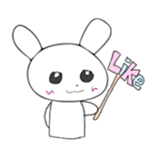 Photo booth props rabbit sticker #11826182