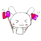 Photo booth props rabbit sticker #11826183