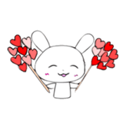 Photo booth props rabbit sticker #11826184