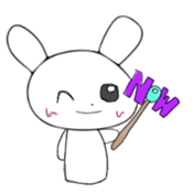 Photo booth props rabbit sticker #11826185