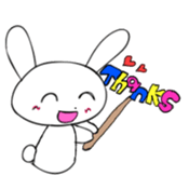 Photo booth props rabbit sticker #11826186