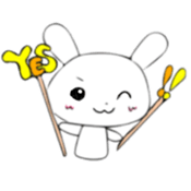 Photo booth props rabbit sticker #11826188