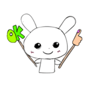 Photo booth props rabbit sticker #11826190