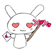 Photo booth props rabbit sticker #11826193