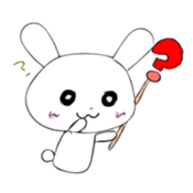 Photo booth props rabbit sticker #11826194