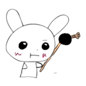 Photo booth props rabbit sticker #11826196