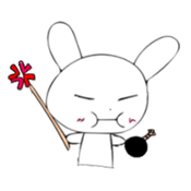 Photo booth props rabbit sticker #11826197