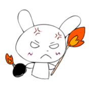 Photo booth props rabbit sticker #11826198