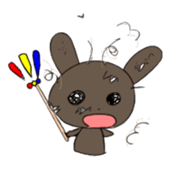 Photo booth props rabbit sticker #11826199