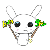 Photo booth props rabbit sticker #11826200