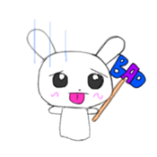 Photo booth props rabbit sticker #11826201