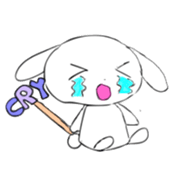 Photo booth props rabbit sticker #11826203