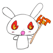 Photo booth props rabbit sticker #11826204