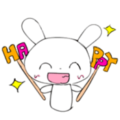 Photo booth props rabbit sticker #11826210