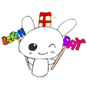 Photo booth props rabbit sticker #11826211