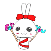 Photo booth props rabbit sticker #11826212