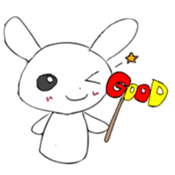 Photo booth props rabbit sticker #11826214