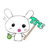 Photo booth props rabbit sticker #11826215