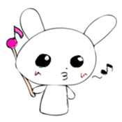 Photo booth props rabbit sticker #11826219