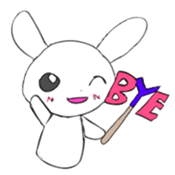 Photo booth props rabbit sticker #11826220