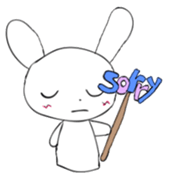 Photo booth props rabbit sticker #11826221