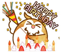 A circle Pretty owl sticker #11826548