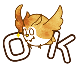 A circle Pretty owl sticker #11826553