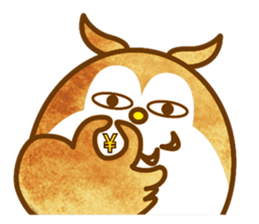 A circle Pretty owl sticker #11826559