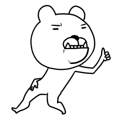 with a turned-up chin of the bear