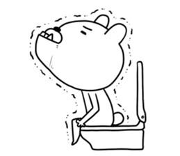 with a turned-up chin of the bear sticker #11827301