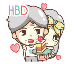 wah wah love you. sticker #11827979